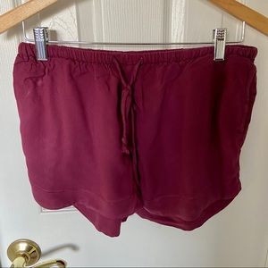Mossimo burgundy drawstring shorts Small